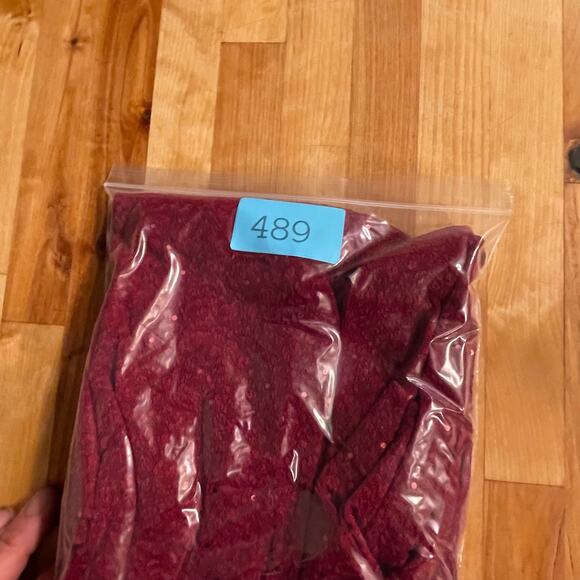 Soft By‎ Avenue Cardigan Red Single Button Sequins Shimmer Long Sleeve Sz 26/28 - Picture 9 of 9